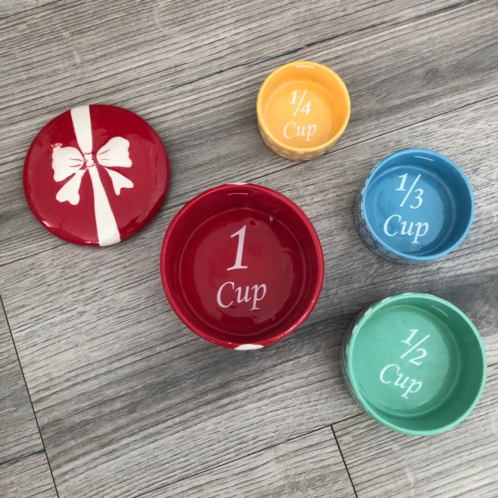 World Market Gift Box Holiday Nesting Measuring Cups Set Stackable Stacking